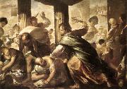 GIORDANO, Luca Christ Cleansing the Temple dh oil painting reproduction